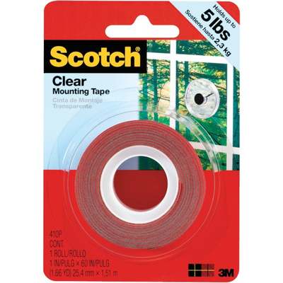 Scotch 1 In. x 60 In. Clear Double-Sided Mounting Tape (5 Lb. Capacity)
