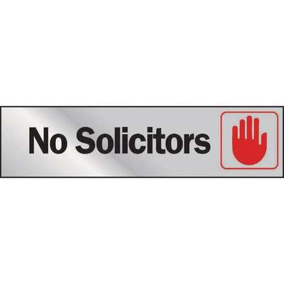 2X8 NO SOLICITOR SIGN