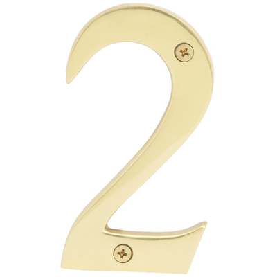 *NUMBER BRASS 4" 2