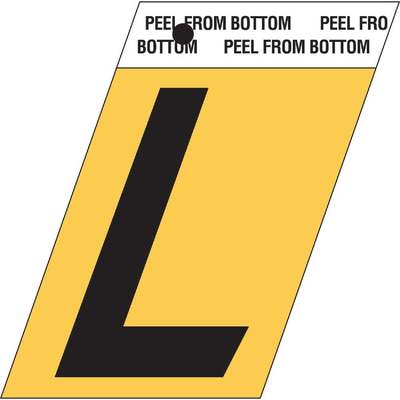 1-1/2"gold Alum Letter L