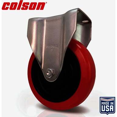 5" Red Rigid Caster