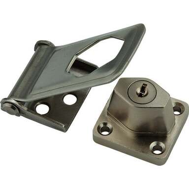3.5" STEEL KEY LOCK HASP