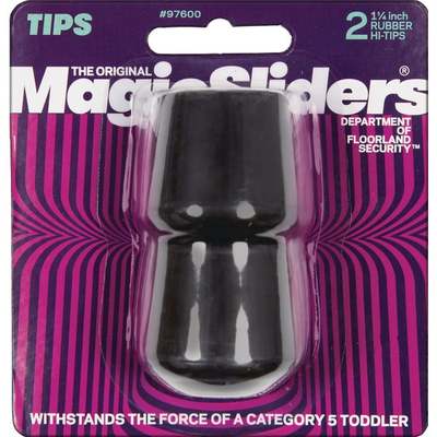 TIPS LEG RUBBER 1 1/4"BLK 2PK