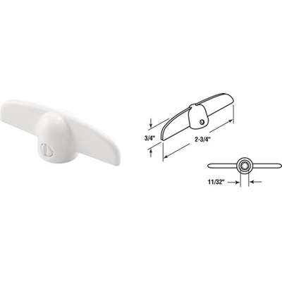 3/8" WHT CSMT T-HANDLE
