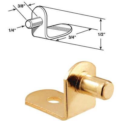 1/4" BRASS SHELF SUPPORT 8PK