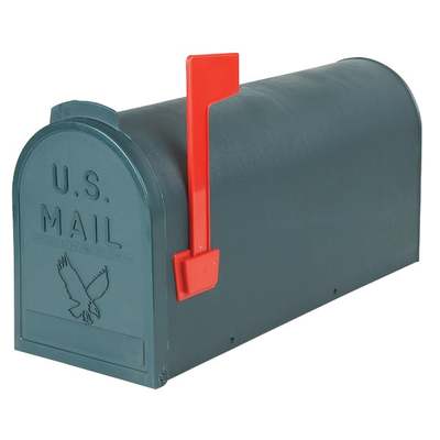 #1 GREEN POLY MAILBOX