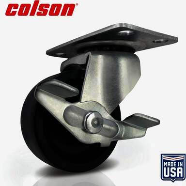 2" Poly Swivel Caster w/ Brake