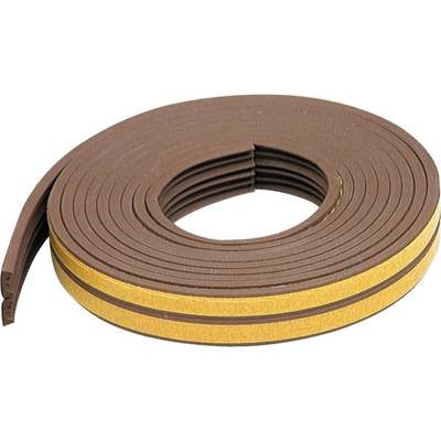 M-D Brown 17 Ft. 3/8 In. Extreme Temp Small Gap Rubber Weatherstrip, Brown