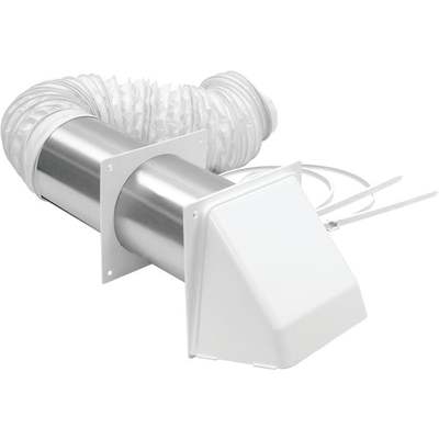 4" X8' WHITE HOOD DRYER VENT KIT