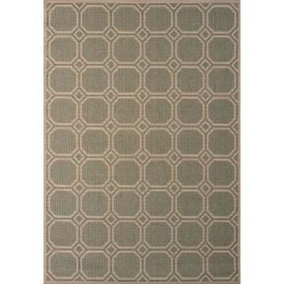 5 X 8 GREEN MOSAIC RUG