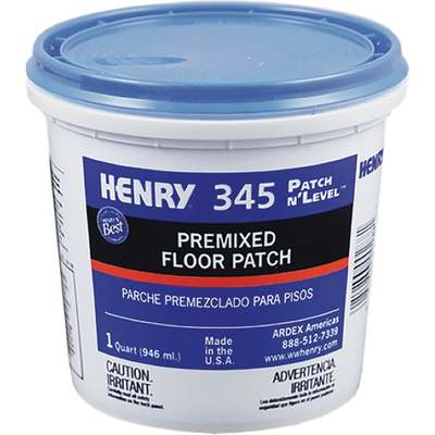 Henry 345 Premixed Patch n'LEVEL Floor Patch & Smoothing Compound, Gray, 1 Qt.
