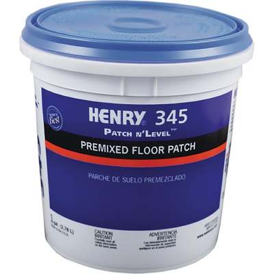 Henry 345 Premixed Patch n'LEVEL Floor Patch & Smoothing Compound, Gray, 1 Gal.
