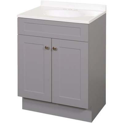 24" GRAY SHAKER VANITY