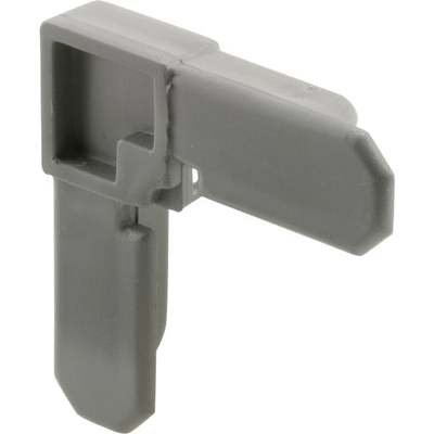 Prime-Line 3/4 In. x 5/16 In. Gray Plastic Frame Corner (4-Count)