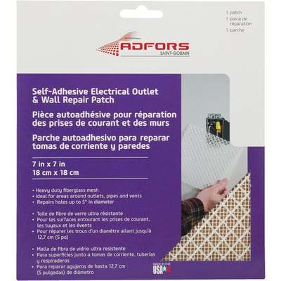FibaTape 7 In. x 7 In. Electrical Outlet Self-Adhesive Drywall Patch