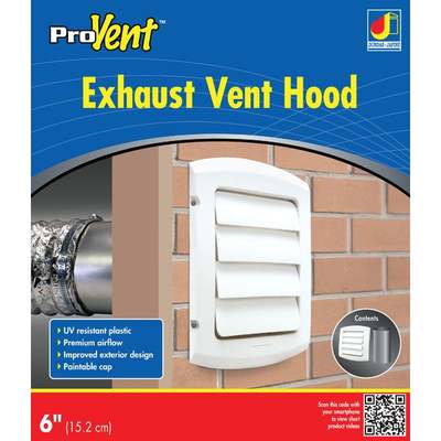 6"wht Louvered Vent Hood