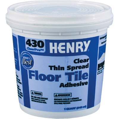 Henry 430 ClearPro Vinyl Floor Adhesive, 1 Qt.