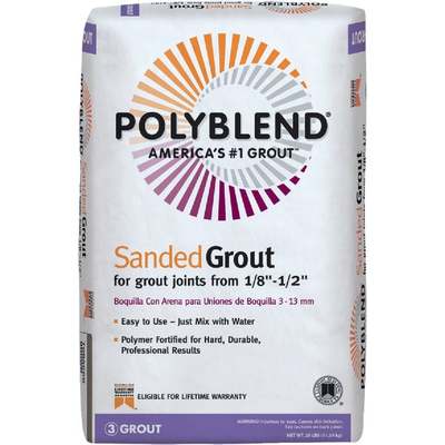 25LB TILE GROUT SANDED ANT WHT**