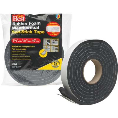 1-1/4X7/16"X10' BLK TAPE