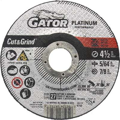 Gator Blade Type 27 4-1/2 In. x 5/64 In. x 7/8 In. Metal/Stainless Cut-Off