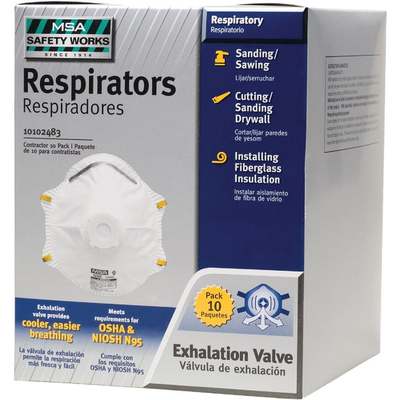 Safety Works N95 Harmful Dust Respirator with Valve (10-Pack)