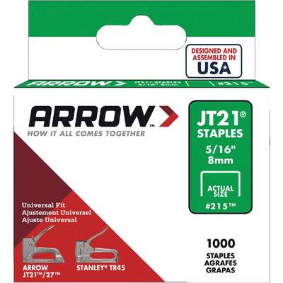 Arrow JT21 Light Duty Staple, 5/16 In. (1000-Pack)
