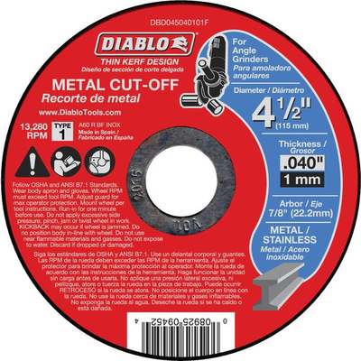 4-1/2" METAL CUT OFF