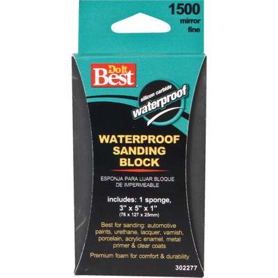 Do it Best Waterproof 3 In. x 5 In. x 1 In. 1500 Grit Mirror Fine Sanding