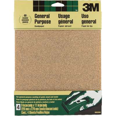 4PK COARSE SANDPAPER