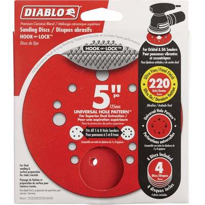 4pk 5" 220g Sanding Disc