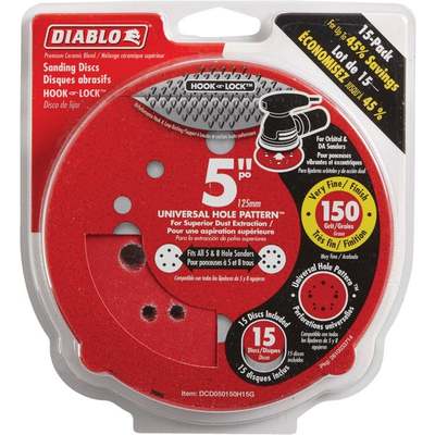 15PK 5"150G SANDING DISC