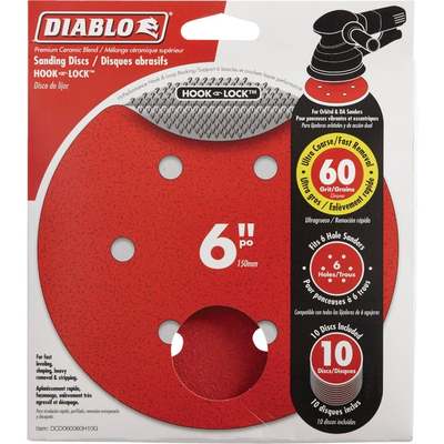 10pk 6" 60g Sanding Disc