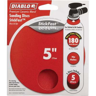 5PK 5"180G PSA SAND DISC