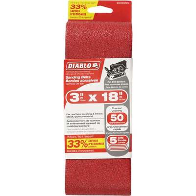 5pk 3x18 50g Sand Belt