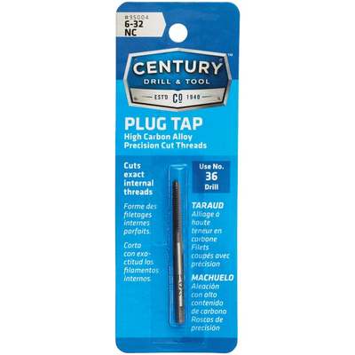 Century Drill & Tool 6-32 Carbon Steel National Coarse Tap-Plug