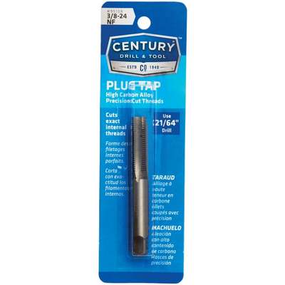 Century Drill & Tool 3/8-24 Carbon Steel National Fine Tap-Plug