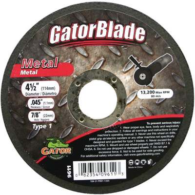 Gator Blade Thin Cut Type 1 4-1/2 In. x 0.045 In. x 7/8 In. Metal Cut-Off