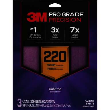 3PK PRO 220G SANDPAPER