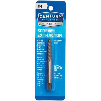 Century Drill & Tool #4 Spiral Flute Screw Extractor