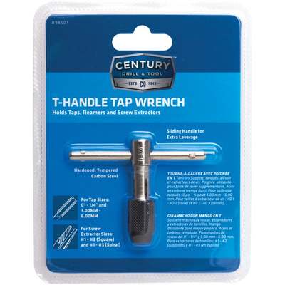 Century Drill & Tool 0 In. to 1/4 In. Tap Wrench T-Handle