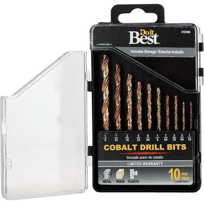 10PC COBALT BIT SET