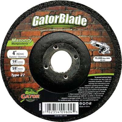 Gator Blade Type 27 4 In. x 1/4 In. x 5/8 In. Masonry Cut-Off Wheel