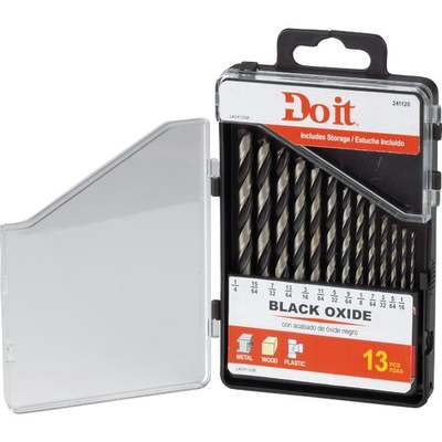 Do it 13-Piece Black Oxide Drill Bit Set, 1/16 In. thru 1/4 In.