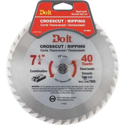 7-1/4" CUT/RIP SAW BLADE