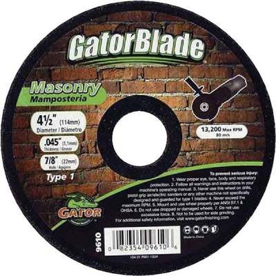 Gator Blade Thin Cut Type 1 4-1/2 In. x 0.045 In. x 7/8 In. Masonry Cut-Off