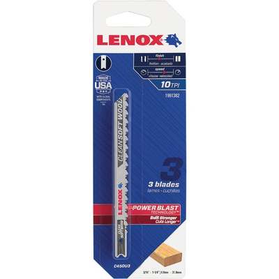 3pk 4" 10T U Jig Blade Lenox