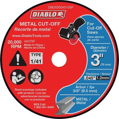 3" METAL CUT OFF DISC