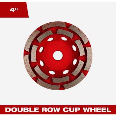 4" DBLROW DMND CUP WHEEL