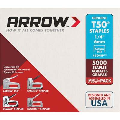 ARW T50 1/4" STAPLES 5000pk