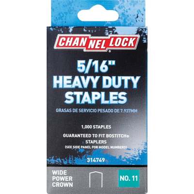 Channellock No. 11 Heavy-Duty Wide Power Crown Staple, 5/16 In. (1000-Pack)